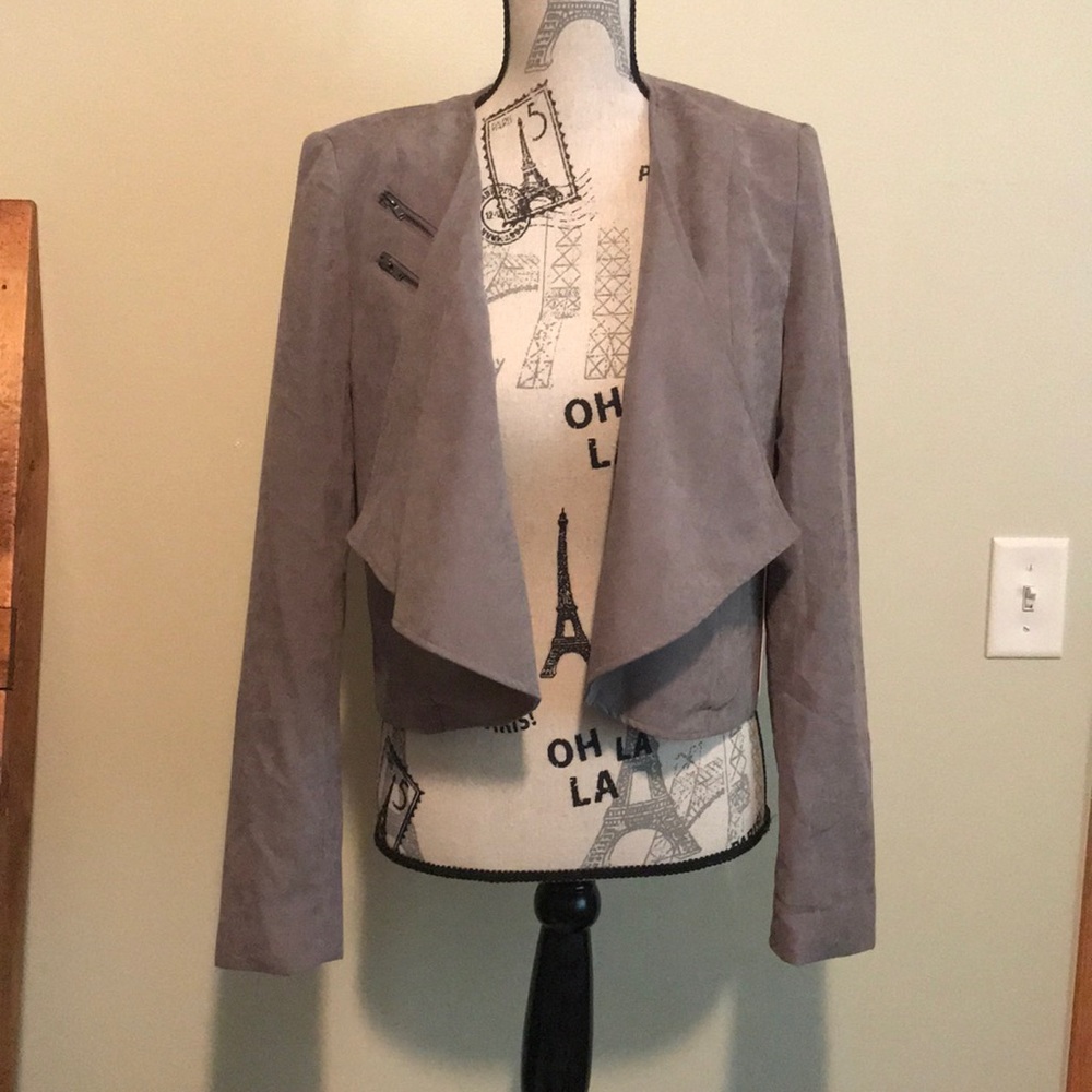 NWT Double Zero faux suede jacket